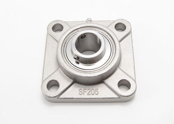 Flange Mounted Stainless Steel Pillow Block Relubricatable 4 Holes Bearing Housing SUCFX05