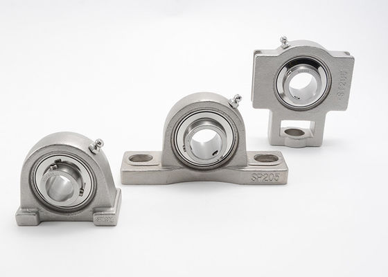 2 Holes Flange Mounted Pillow Block Bearings Stainless Steel Heavy Duty Non Expansion SUCPX05 SUCPX06