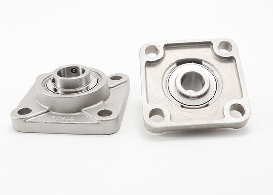 Grub Screws Metric Pillow Block Bearings Flange Mounted Stainless Steel 4 Bolt SUCF308