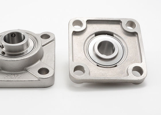 Flange Mounted Stainless Steel Pillow Block Relubricatable 4 Holes Bearing Housing SUCFX05